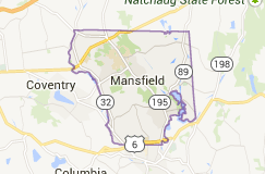 Mansfield CT Locksmith service map